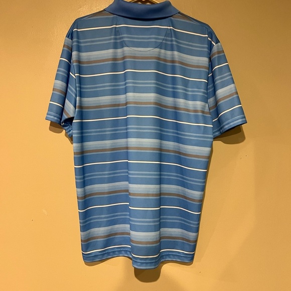 PGA Tour Pro Series Airflux Men Stripe Short Sleeve Golf Polo Shirt Size XL - Picture 2 of 5